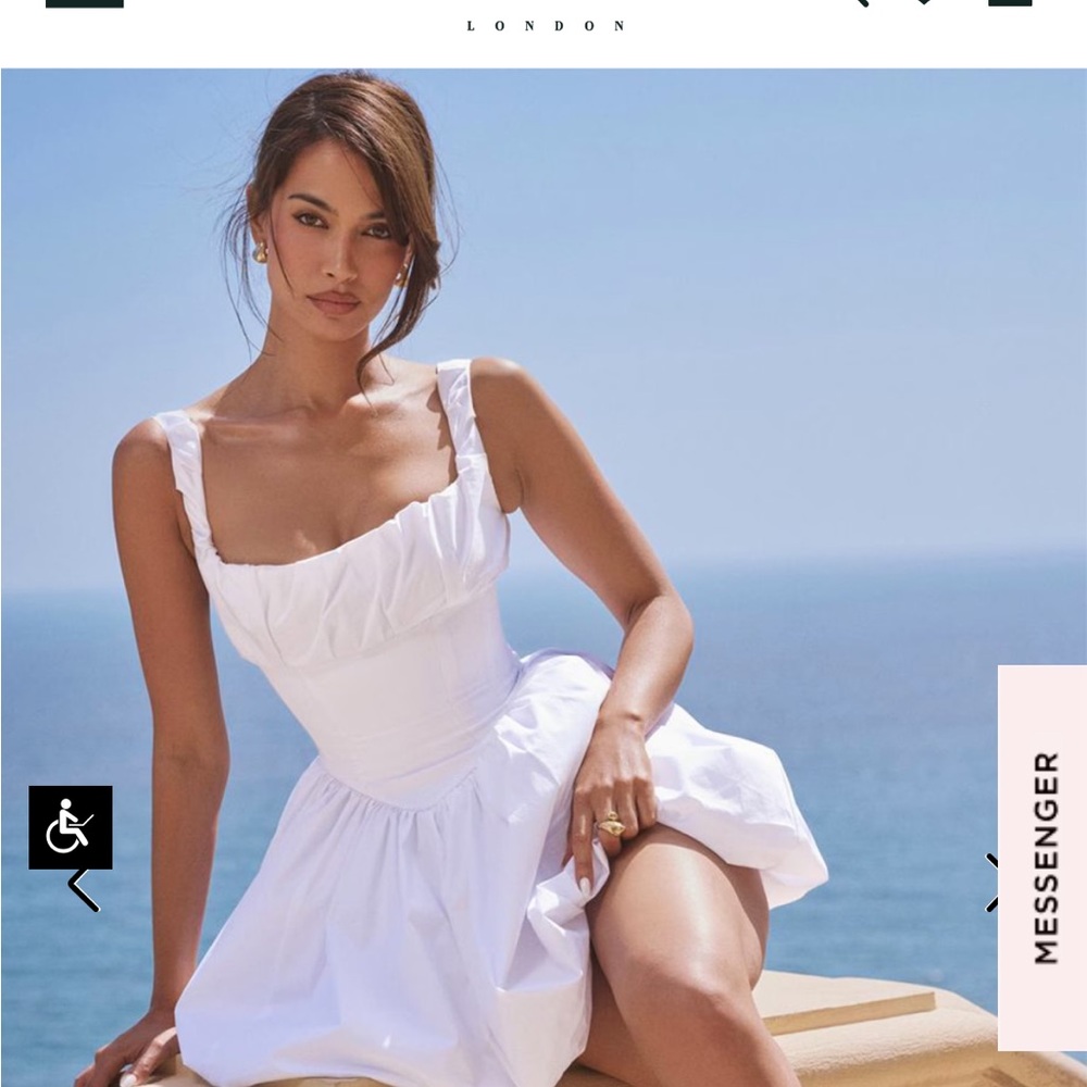 House of CB white bachelorette dress